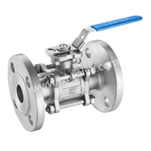 DIN 3202-F1 Stainless Steel Three Pieces Flange Type Ball Valve